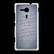 Coque Sony Xpéria SP Sympathiser Bleu Citation Oscar Wilde