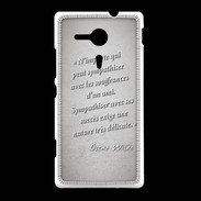 Coque Sony Xpéria SP Sympathiser Gris Citation Oscar Wilde