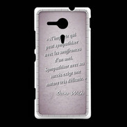 Coque Sony Xpéria SP Sympathiser Rose Citation Oscar Wilde