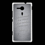 Coque Sony Xpéria SP Tentation Noir Citation Oscar Wilde