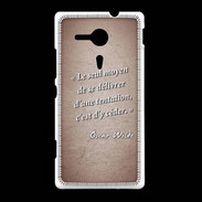 Coque Sony Xpéria SP Tentation Rouge Citation Oscar Wilde