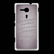 Coque Sony Xpéria SP Tentation Violet Citation Oscar Wilde