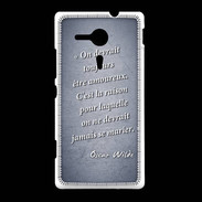 Coque Sony Xpéria SP Toujours amoureux Bleu Citation Oscar Wilde