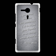 Coque Sony Xpéria SP Toujours amoureux Noir Citation Oscar Wilde