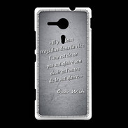 Coque Sony Xpéria SP Tragédie Noir Citation Oscar Wilde