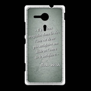 Coque Sony Xpéria SP Tragédie Vert Citation Oscar Wilde
