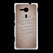 Coque Sony Xpéria SP Tragédie Rouge Citation Oscar Wilde