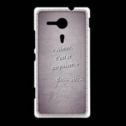 Coque Sony Xpéria SP Aimer Violet Citation Oscar Wilde