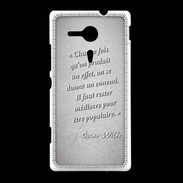 Coque Sony Xpéria SP Chaque fois Gris Citation Oscar Wilde