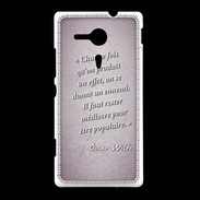 Coque Sony Xpéria SP Chaque fois Rose Citation Oscar Wilde