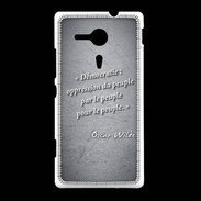 Coque Sony Xpéria SP Démocratie Noir Citation Oscar Wilde