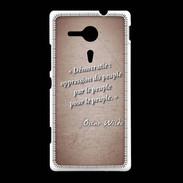 Coque Sony Xpéria SP Démocratie Rouge Citation Oscar Wilde