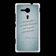 Coque Sony Xpéria SP Démocratie Turquoise Citation Oscar Wilde