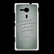 Coque Sony Xpéria SP Démocratie Vert Citation Oscar Wilde