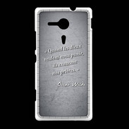 Coque Sony Xpéria SP Dieux prières Noir Citation Oscar Wilde