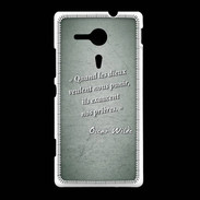 Coque Sony Xpéria SP Dieux prières Vert Citation Oscar Wilde