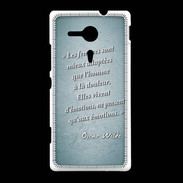 Coque Sony Xpéria SP Femmes émotions Turquoise Citation Oscar Wilde