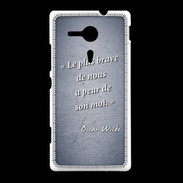 Coque Sony Xpéria SP Brave Bleu Citation Oscar Wilde