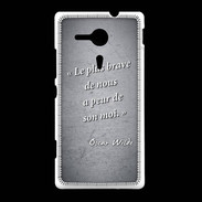 Coque Sony Xpéria SP Brave Noir Citation Oscar Wilde