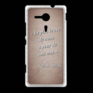 Coque Sony Xpéria SP Brave Rouge Citation Oscar Wilde