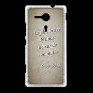 Coque Sony Xpéria SP Brave Sepia Citation Oscar Wilde