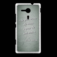 Coque Sony Xpéria SP Brave Vert Citation Oscar Wilde