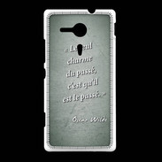 Coque Sony Xpéria SP Charme passé Vert Citation Oscar Wilde