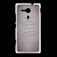 Coque Sony Xpéria SP Chose vraie Violet Citation Oscar Wilde