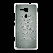 Coque Sony Xpéria SP Chose vraie Vert Citation Oscar Wilde