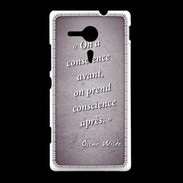 Coque Sony Xpéria SP Conscience Violet Citation Oscar Wilde
