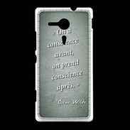 Coque Sony Xpéria SP Conscience Vert Citation Oscar Wilde
