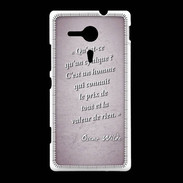 Coque Sony Xpéria SP Cynique Rose Citation Oscar Wilde