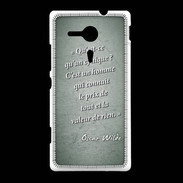 Coque Sony Xpéria SP Cynique Vert Citation Oscar Wilde