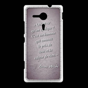 Coque Sony Xpéria SP Cynique Violet Citation Oscar Wilde