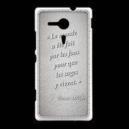 Coque Sony Xpéria SP Fous sages Gris Citation Oscar Wilde