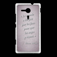 Coque Sony Xpéria SP Fous sages Rose Citation Oscar Wilde