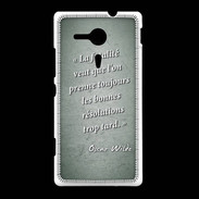 Coque Sony Xpéria SP Fatalité Vert Citation Oscar Wilde