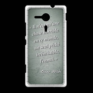 Coque Sony Xpéria SP Horrible ennui Vert Citation Oscar Wilde