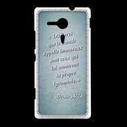 Coque Sony Xpéria SP Les livres Turquoise Citation Oscar Wilde