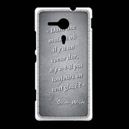 Coque Sony Xpéria SP Maison coeur Noir Citation Oscar Wilde