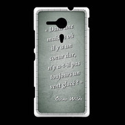 Coque Sony Xpéria SP Maison coeur Vert Citation Oscar Wilde