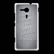 Coque Sony Xpéria SP Résister Noir Citation Oscar Wilde