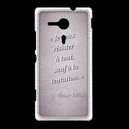 Coque Sony Xpéria SP Résister Rose Citation Oscar Wilde