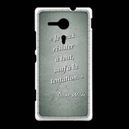 Coque Sony Xpéria SP Résister Vert Citation Oscar Wilde