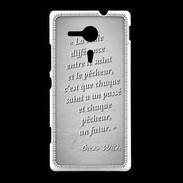 Coque Sony Xpéria SP Saint pêcheur Gris Citation Oscar Wilde