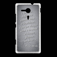 Coque Sony Xpéria SP Saint pêcheur Noir Citation Oscar Wilde