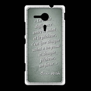 Coque Sony Xpéria SP Saint pêcheur Vert Citation Oscar Wilde