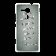 Coque Sony Xpéria SP Vie art Vert Citation Oscar Wilde