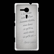 Coque Sony Xpéria SP Vrai valeur Gris Citation Oscar Wilde