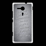 Coque Sony Xpéria SP Vraie valeur Noir Citation Oscar Wilde